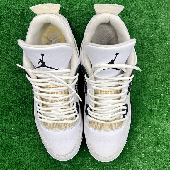 RARE! Size 11 - Jordan 4 Retro Metal Baseball Cleats - 807710-110 - Picture 12 of 15